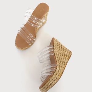 Coconuts by Matisse clear espadrille wedge